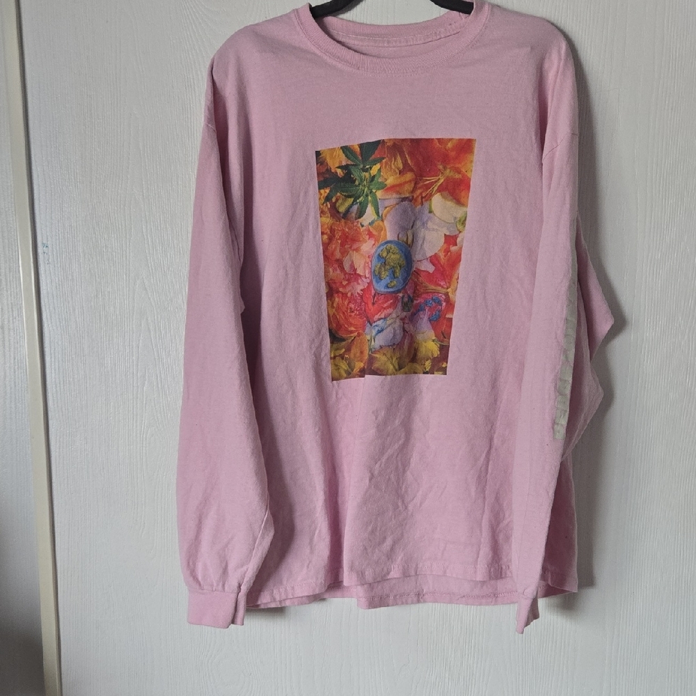Vibrant Pink Adult Long Sleeve Tee